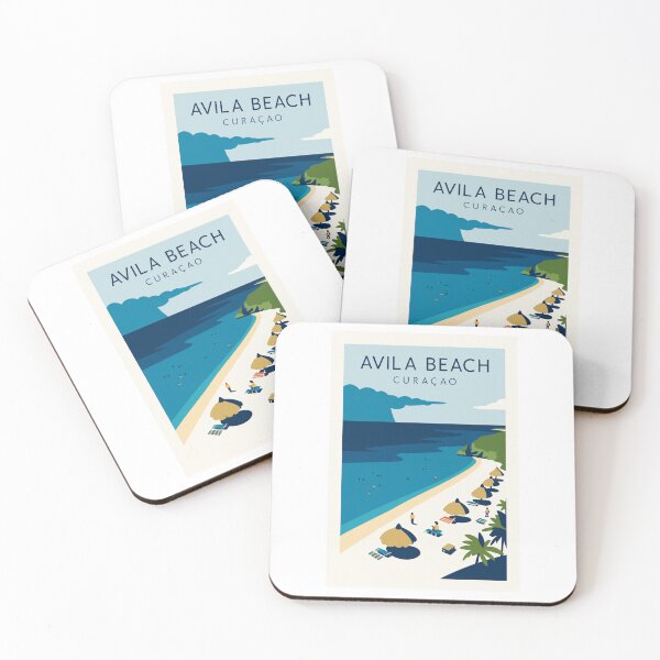 Item preview, Avila Beach Curaçao Travel Art designed and sold by Beyond Destinations.