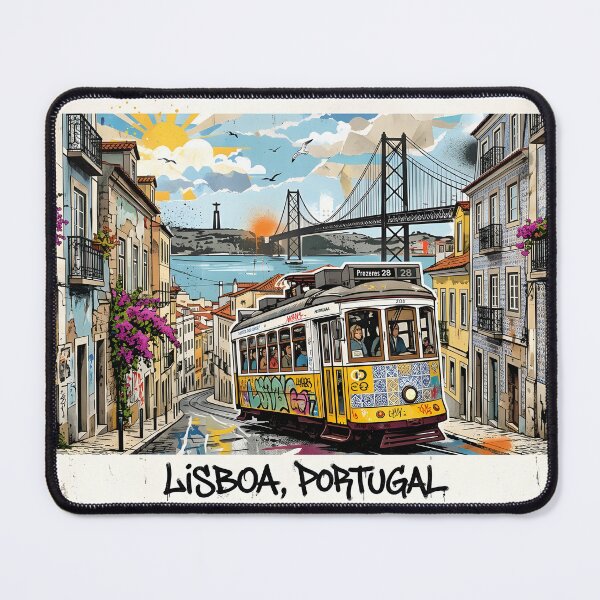 Item preview, Lisbon Urban Vibe - Street Art and Tram 28 Illustration designed and sold by Paulocdias.