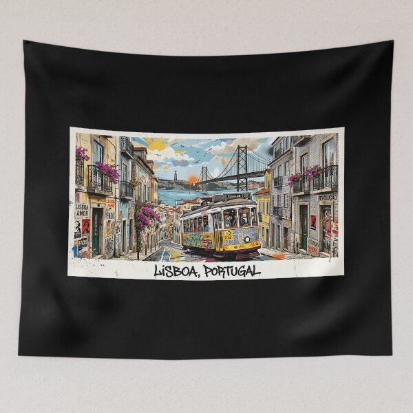 Item preview, Lisbon Urban Vibe - Street Art and Tram 28 Illustration designed and sold by Paulocdias.