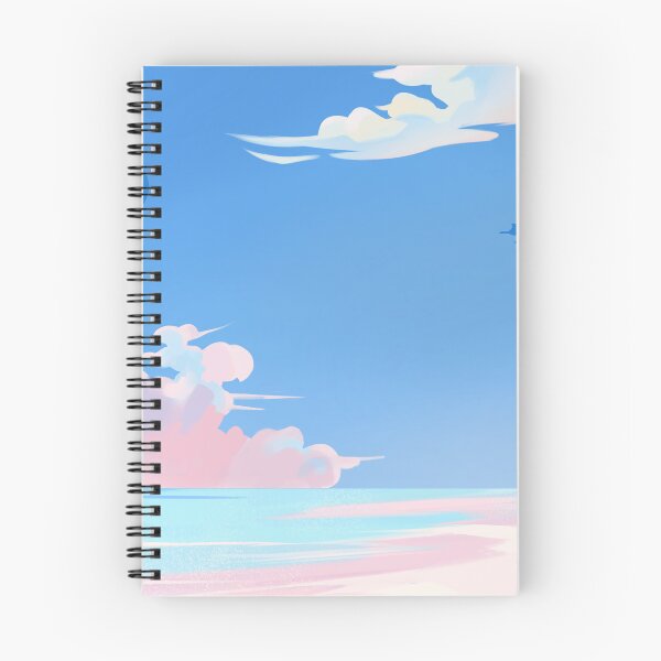 Item preview, Minimal Pastel Sky and Ocean Aesthetic Background | Soft Dreamy Landscape Illustration designed and sold by NA-art725.