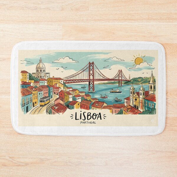 Item preview, Lisbon Cityscape Sketch - Charming Illustration of Portugal designed and sold by Paulocdias.
