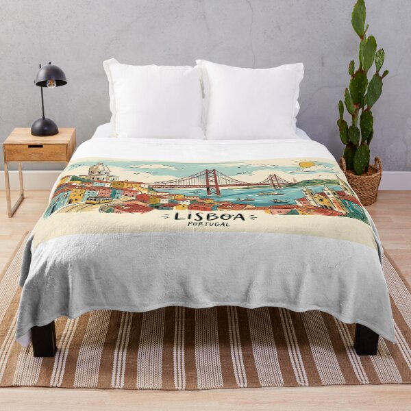 Item preview, Lisbon Cityscape Sketch - Charming Illustration of Portugal designed and sold by Paulocdias.