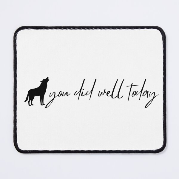 Item preview, you did well today quote aesthetic, minimalist motivational text, soft comfort design, self care typography designed and sold by RiriPixera.