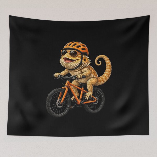 Item preview, Bearded Dragon On A Bicycle designed and sold by zoes-ink.