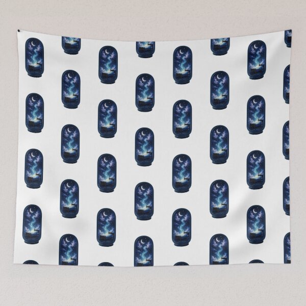 Item preview, Surreal Dream Capsule – Moonlight Bedroom Cosmic Aesthetic designed and sold by Byarasstudio.