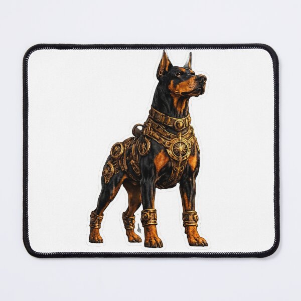 Item preview, Steampunk Doberman Sticker - Mechanical Doberman Art - Powerful Doberman designed and sold by Altered Art By Steve.