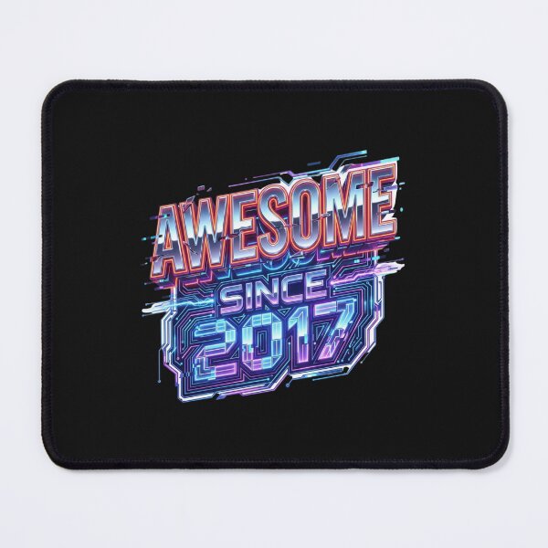 Item preview, Awesome Since 2017 - Retro Neon Style designed and sold by phamso99999.