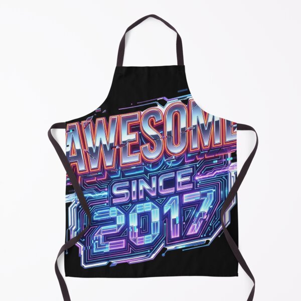 Item preview, Awesome Since 2017 - Retro Neon Style designed and sold by phamso99999.