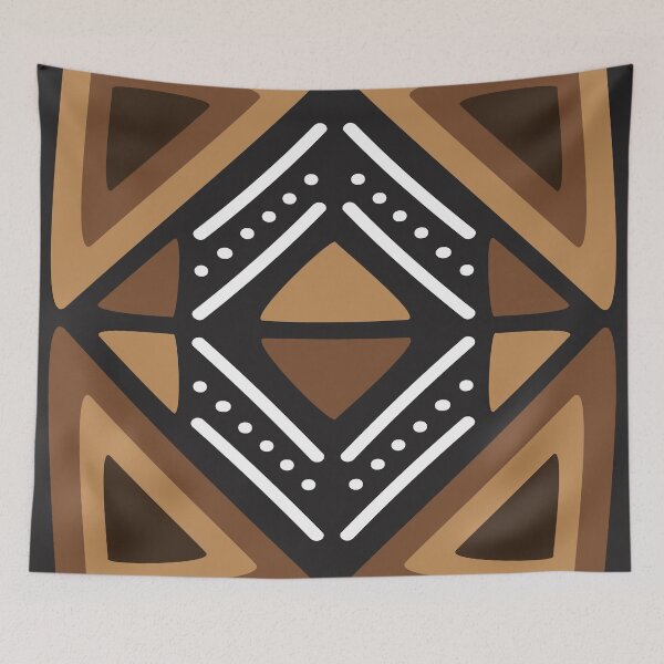 Item preview, Traditional Bogolan Pattern from Mali - Chic Ethnic Art designed and sold by Wolagno.