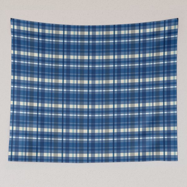 Item preview, Seamless background image with blue retro plaid pattern designed and sold by Aikesout.