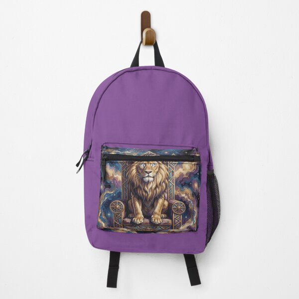 Item preview, Majestic Cosmic Lion on Throne in Gouache Style with Mystical Power and Celestial Atmosphere designed and sold by FotoworldEdel.