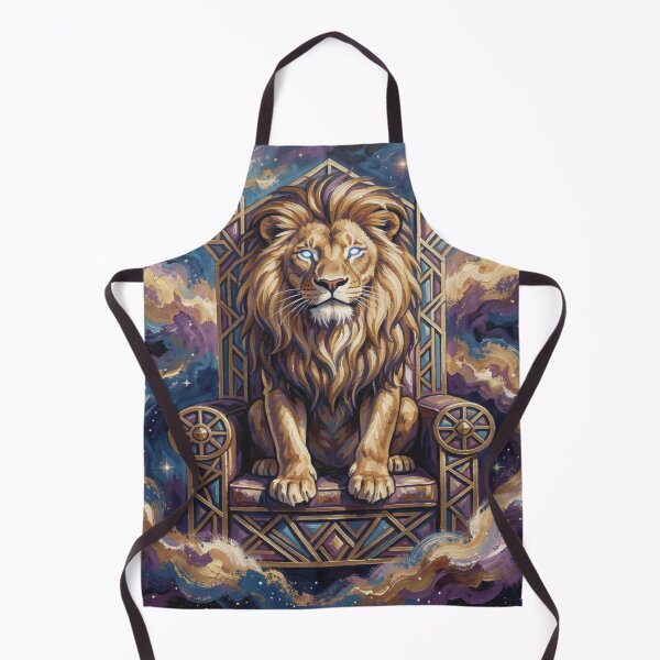 Item preview, Majestic Cosmic Lion on Throne in Gouache Style with Mystical Power and Celestial Atmosphere designed and sold by FotoworldEdel.