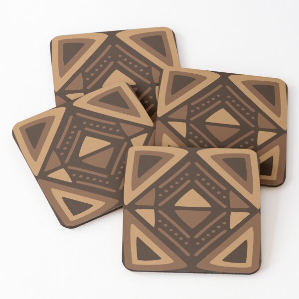 Item preview, Traditional Bogolan Pattern from Mali - Chic Ethnic Art designed and sold by Wolagno.