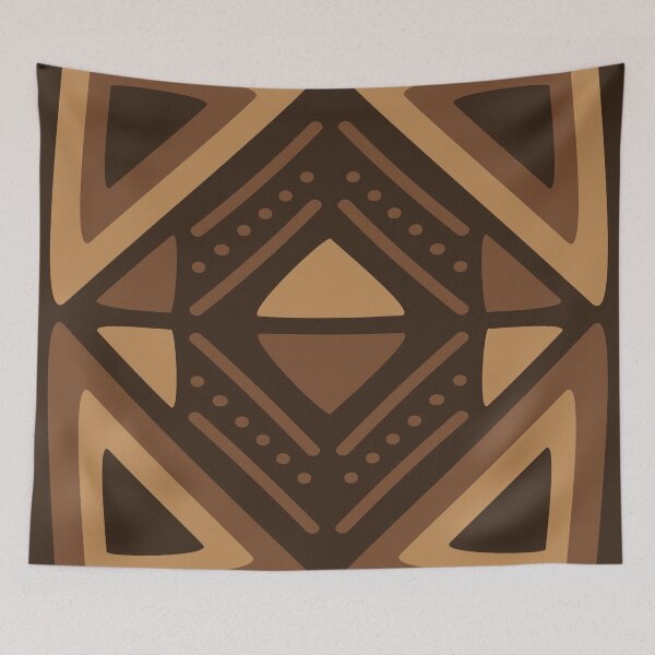 Item preview, Traditional Bogolan Pattern from Mali - Chic Ethnic Art designed and sold by Wolagno.