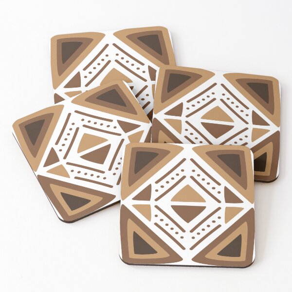 Item preview, Traditional Bogolan Pattern from Mali - Chic Ethnic Art designed and sold by Wolagno.