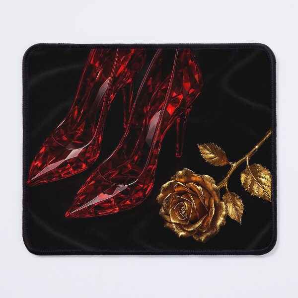 Item preview, Ruby Crystal Heels and Golden Rose designed and sold by DarkLuxuryArt.