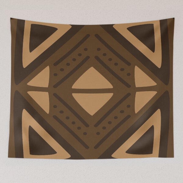 Item preview, Traditional Bogolan Pattern from Mali - Chic Ethnic Art designed and sold by Wolagno.