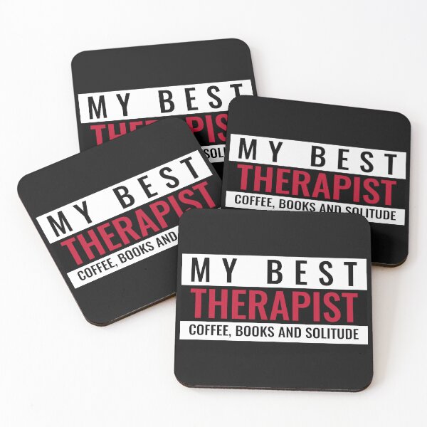 Item preview, My Best Therapists Coffee Books And Solitude Funny Sarcastic Shirt designed and sold by SilentBreakdown.