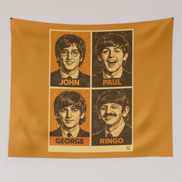 Item preview, Happy Beatles Vintage Image  designed and sold by LuluLeb.