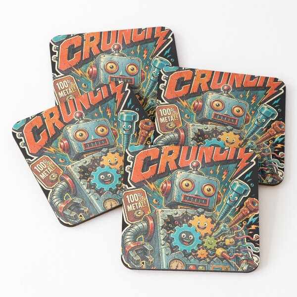 Item preview, Cyber Crunch Colorful Vintage Mecha Art designed and sold by Highwayman1975.