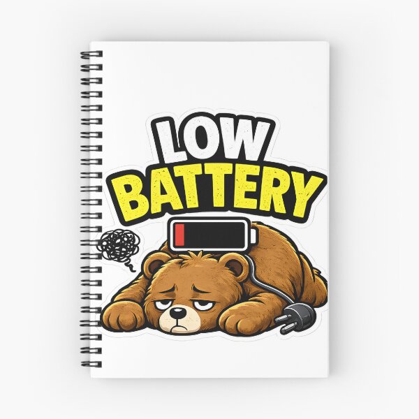 Item preview, LOW BATTERY Sticker – Socially Exhausted Cute Meme, Introvert Energy, Relatable Humor designed and sold by TheLazyVibe.