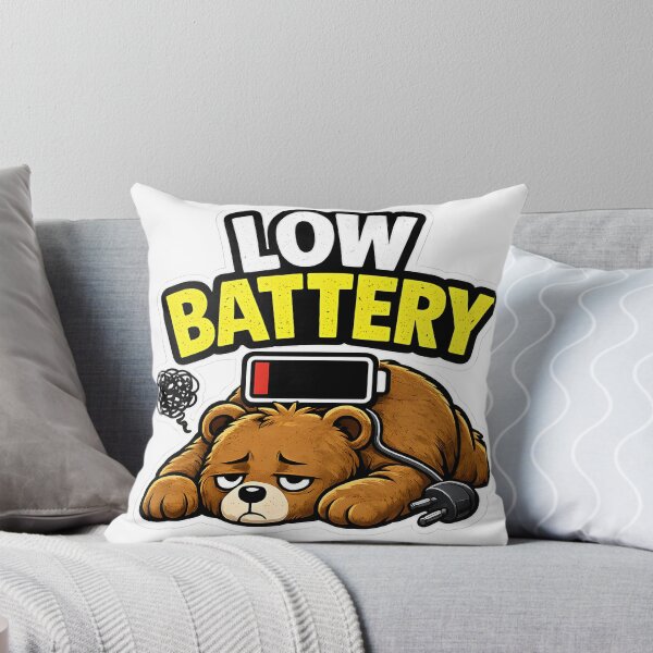 Item preview, LOW BATTERY Sticker – Socially Exhausted Cute Meme, Introvert Energy, Relatable Humor designed and sold by TheLazyVibe.