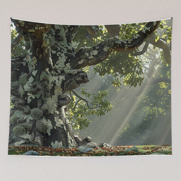 Item preview, an ancient oak tree standing proudly in the heart of a lush public park. designed and sold by CheerForGoods.