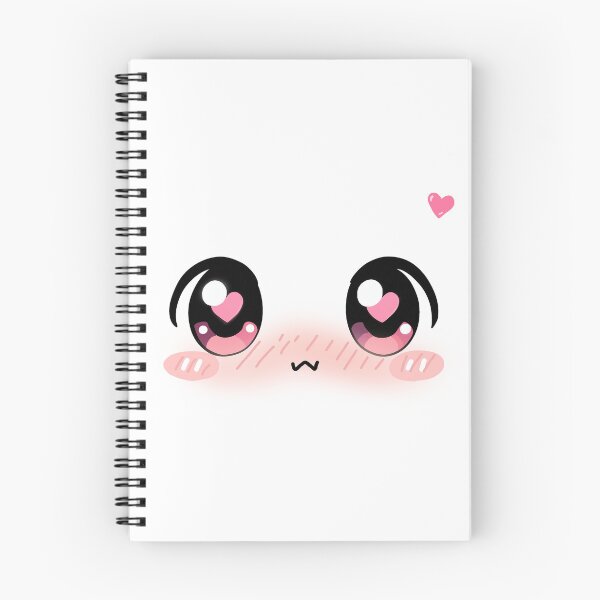 Item preview, Kawaii Blushy Heart Eyes - Cute Shy Chibi Face designed and sold by StyleNext.