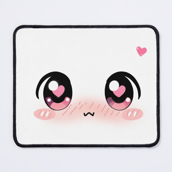 Item preview, Kawaii Blushy Heart Eyes - Cute Shy Chibi Face designed and sold by StyleNext.