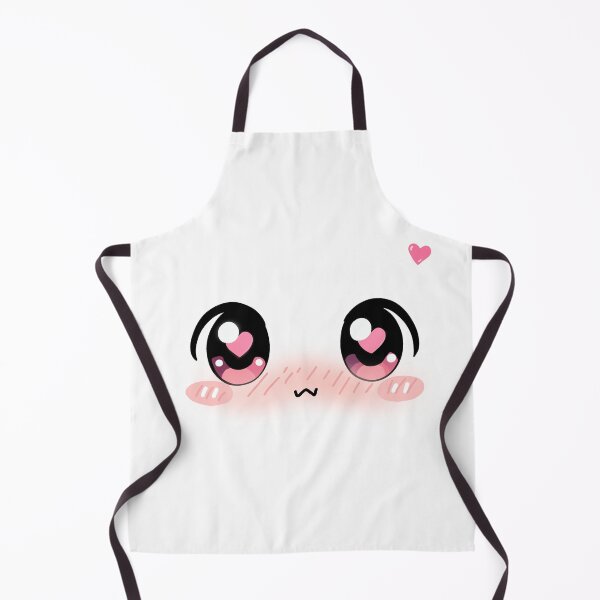 Item preview, Kawaii Blushy Heart Eyes - Cute Shy Chibi Face designed and sold by StyleNext.