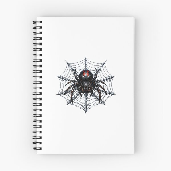 Item preview, Detailed Creepy Spider on Web – Realistic Dark Nature Art designed and sold by Cauldron Crafts.