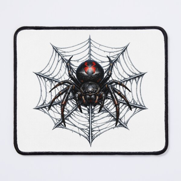 Item preview, Detailed Creepy Spider on Web – Realistic Dark Nature Art designed and sold by Cauldron Crafts.