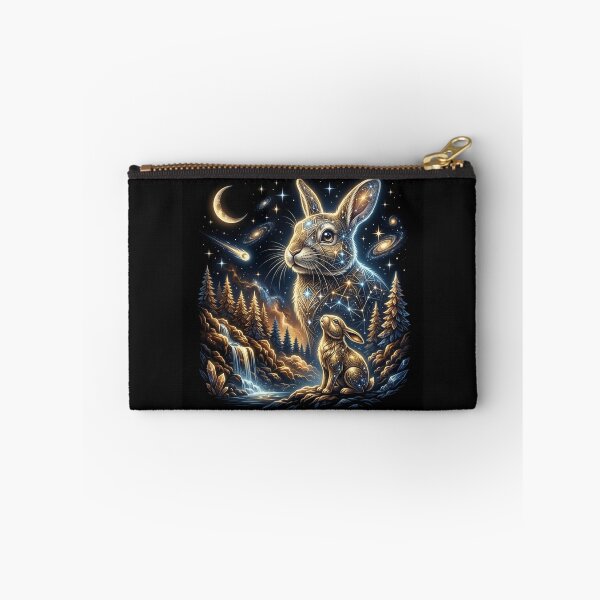 Item preview, Cosmic Hare and Young Rabbit Under Starry Night Sky designed and sold by phamso99999.
