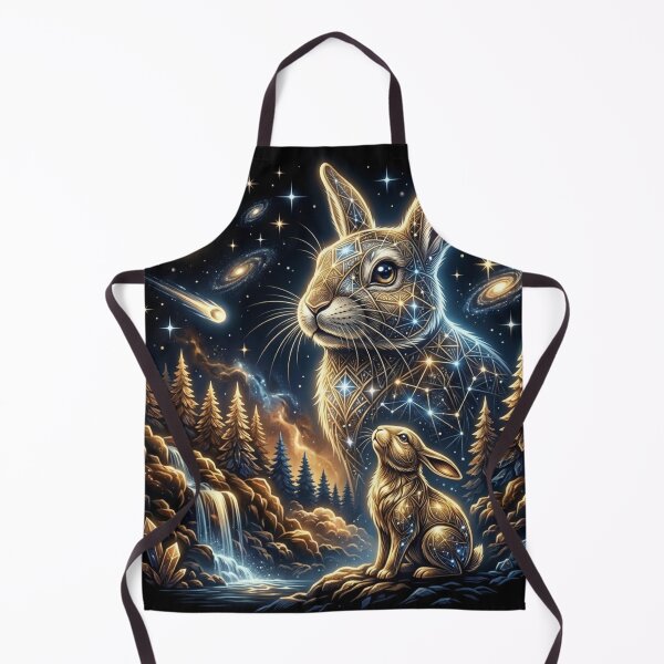 Item preview, Cosmic Hare and Young Rabbit Under Starry Night Sky designed and sold by phamso99999.