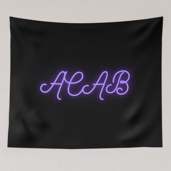 Item preview, Purple Fancy Glowing ACAB on Black designed and sold by AnimaliaStar.