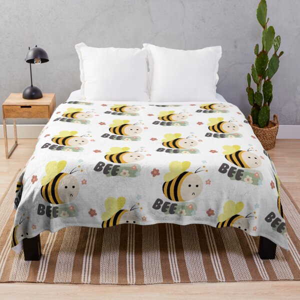 Item preview, Cute Chubby Bumble Bee with Flowers Illustration designed and sold by SomeHitori.