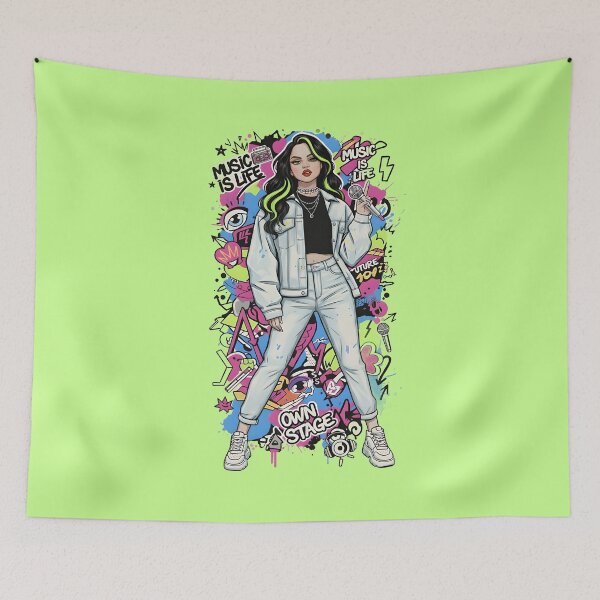 Item preview, Urban Rhythm Rebel - Music Is Life Graffiti Art designed and sold by Mary Ney.