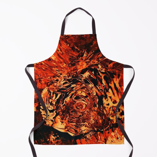 Item preview, Fiery Abstract Vortex Art Print, Red Orange Fluid Painting, Lava Energy Swirl, Bold Dramatic Wall Decor designed and sold by Dominika Brodowska.
