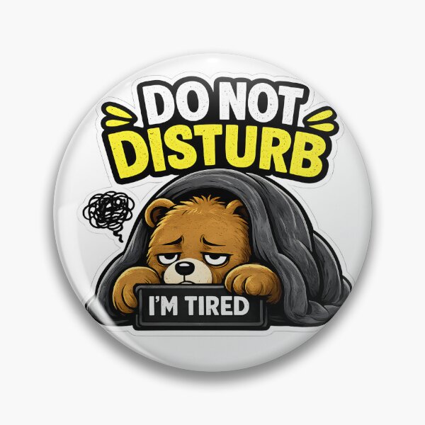 Item preview, Do Not Disturb Sticker – Socially Exhausted Bear, Introvert Mood, I’m Tired Meme, Funny Cute Design designed and sold by TheLazyVibe.