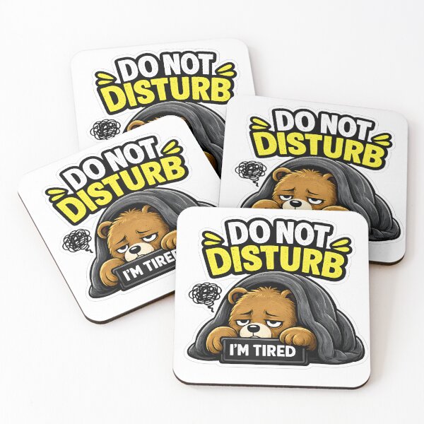 Item preview, Do Not Disturb Sticker – Socially Exhausted Bear, Introvert Mood, I’m Tired Meme, Funny Cute Design designed and sold by TheLazyVibe.