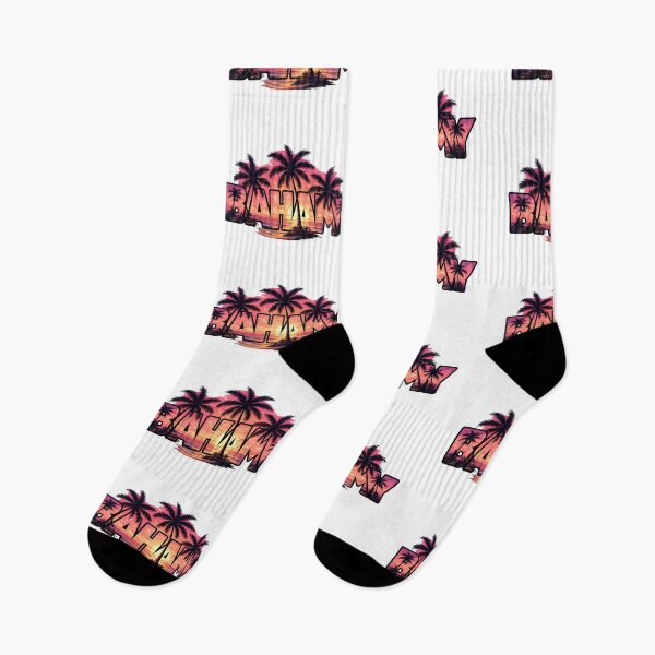Item preview, Tropical Sunset with Palm Trees designed and sold by Les-Ink-Studio.