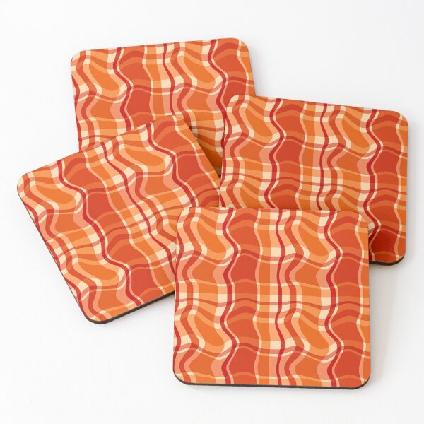Item preview, Orange retro plaid pattern, distorted background image designed and sold by Aikesout.