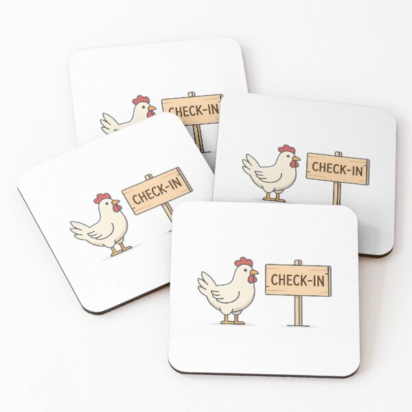 Item preview, Chicken Check-In Funny Travel Pun designed and sold by Ar0undTheW0rld.