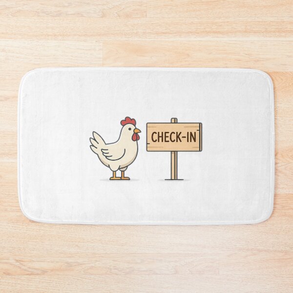 Item preview, Chicken Check-In Funny Travel Pun designed and sold by Ar0undTheW0rld.