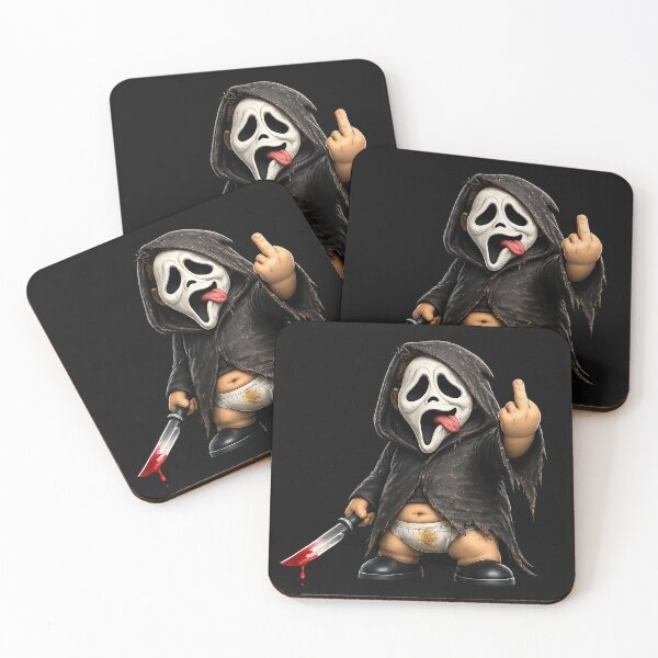 Artikelvorschau, Niedlicher Horror-Cartoon mit Messer – Parodiefigur mit schwarzem Humor, gruseliges Halloween-Design, lustiges und schauriges Geschenk – Chimou entworfen und verkauft von WotanArt.