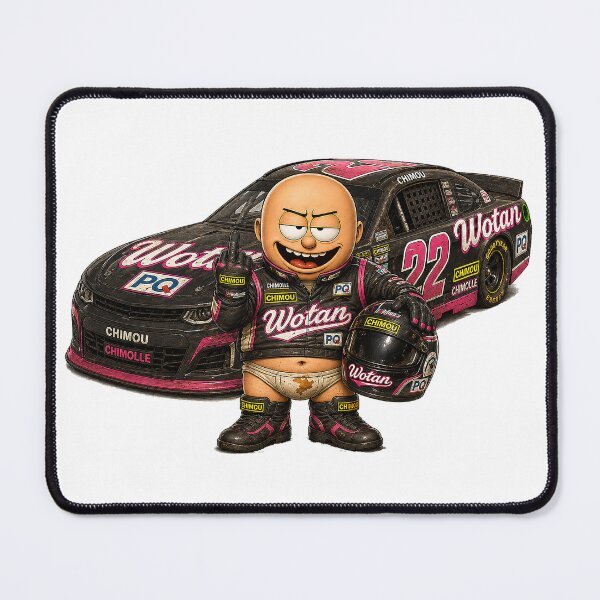 Item preview, Funny Nascar driver Cartoon – Nascar Humor Design, Chimou Character, Perfect Gift for Nascar Fans designed and sold by WotanArt.