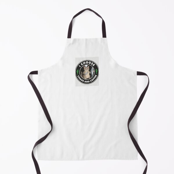 Item preview, I Choose Chaos and Coffee: Funny Chef Cat Logo designed and sold by PrintQuarry.