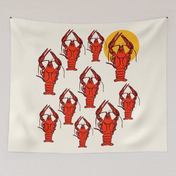 Item preview, Crawfish Sunset Coastal Retro Seafood Aesthetic designed and sold by MaiZephyr.