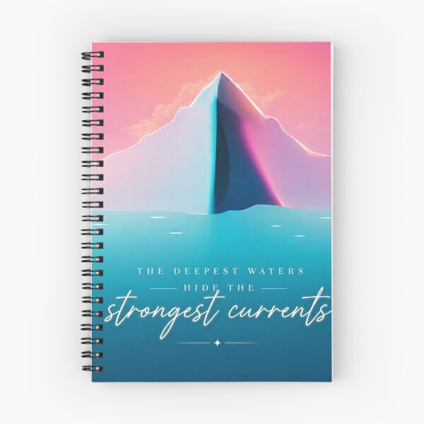 Item preview, Deepest Waters Quote Aesthetic Poster | Hidden Strength Motivational Art | Minimal Iceberg Design designed and sold by NA-art725.