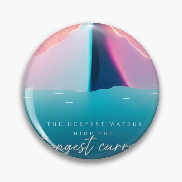Item preview, Deepest Waters Quote Aesthetic Poster | Hidden Strength Motivational Art | Minimal Iceberg Design designed and sold by NA-art725.